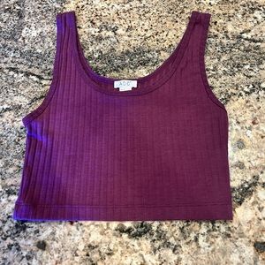 Purple Cropped Tank Top